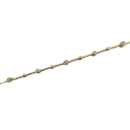 Alternating Bezel Diamond & Link Bracelet