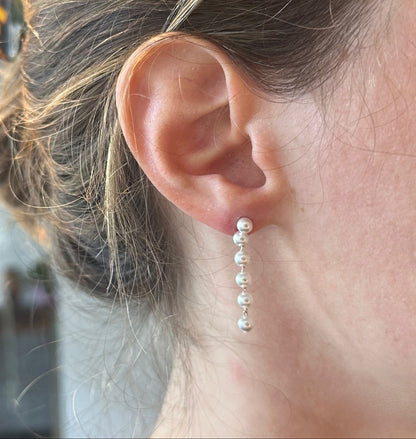 String Of Pearls Linear Earrings