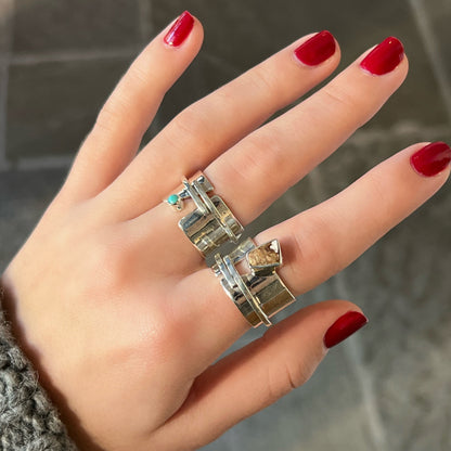 Mini Turquoise Silver Ring