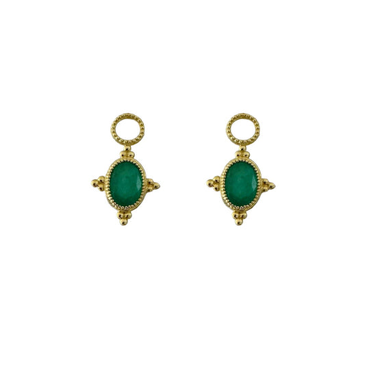 Provence Oval Emerald Earring Charms