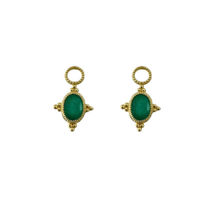 Provence Oval Emerald Earring Charms