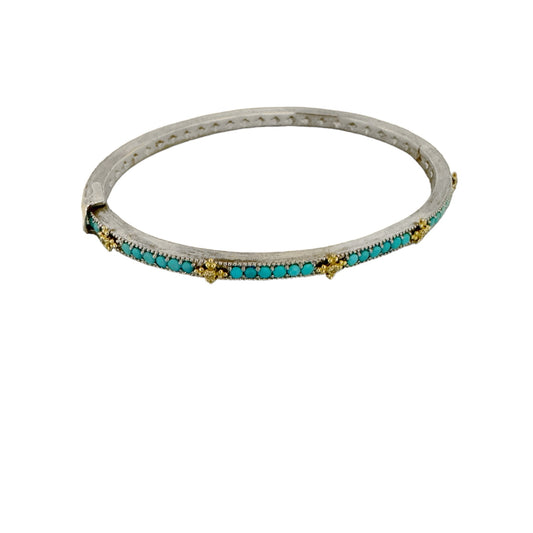 Turquoise with Gold Quad Bracelet