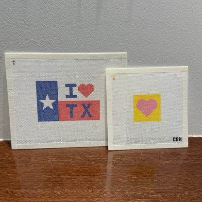 Mini Heart Needlepoint Canvas