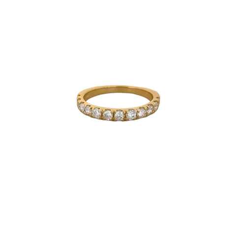 French Set Diamond Band Ring