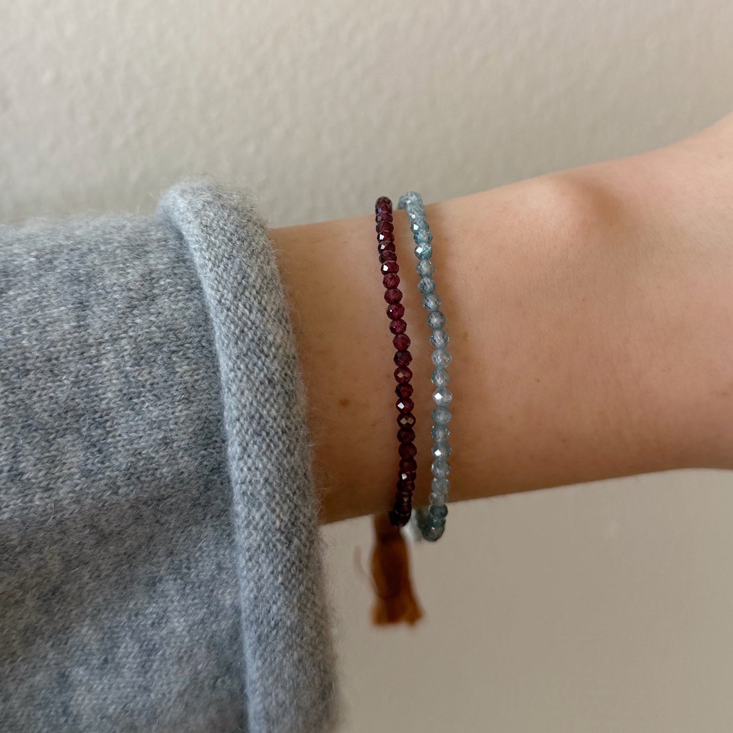 Beaded Garnet Bracelet