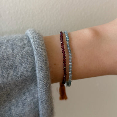 Beaded Garnet Bracelet