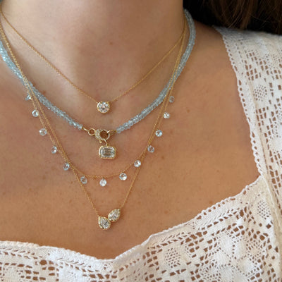Blue Topaz Dangle Necklace