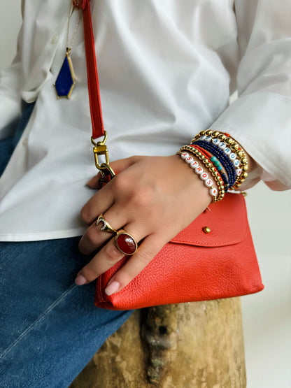 Papaya Pebble Grain Kaanapali Crossbody Bag