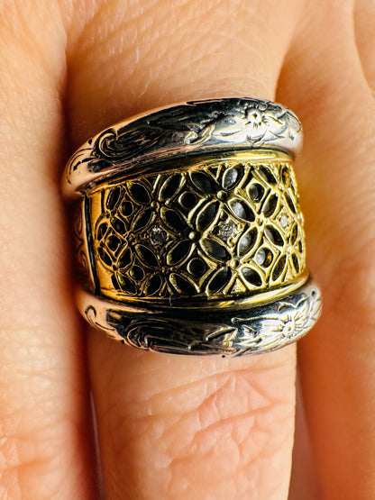 Lattice Diamond Ring