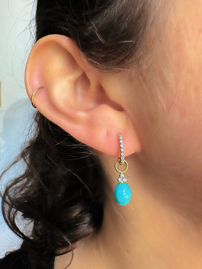 Provence Champagne Briolette Earring Charms