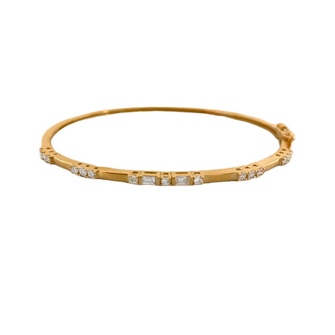 Mixed Diamond Hinge Bracelet