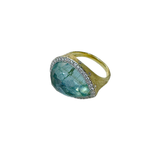 Lisse Labradorite Sideways Pear Ring