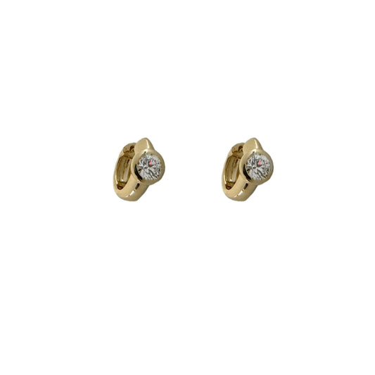 1.01 ctw Round Diamond Bezel Earrings