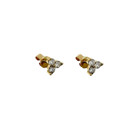 Diamond Trio Bezel Earrings