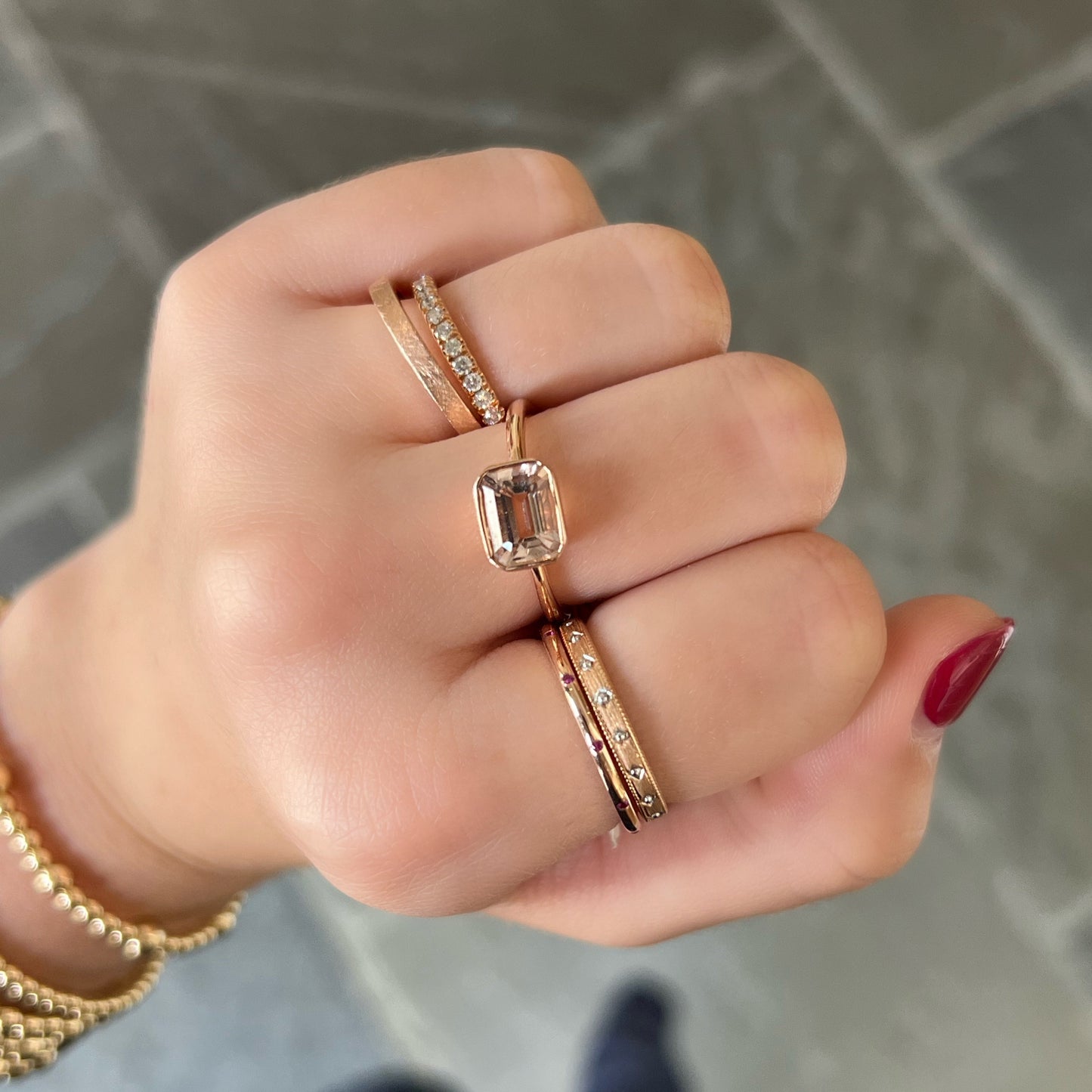 Lisse Delicate Beaded Band