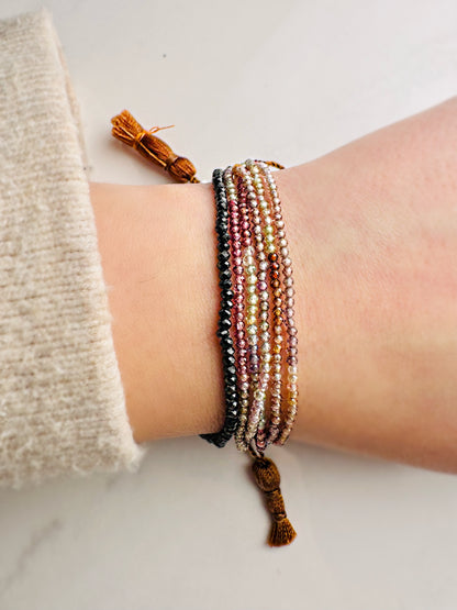 2mm Mixed Sapphire Bead Bracelet