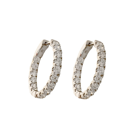 2.95 ctw Diamond Hoops