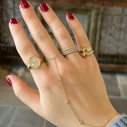 Pave Diamond Signet Ring