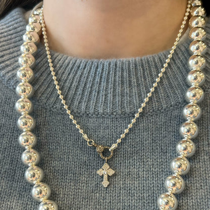 Guinevere White Gold Diamond Cross Pendant