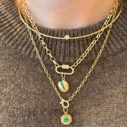Emerald & Gold Pendent