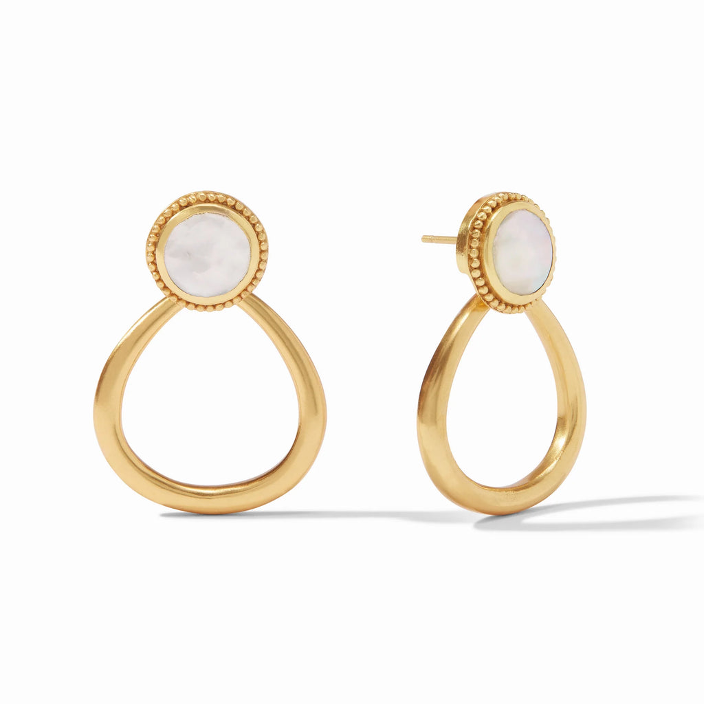 Flora Stone Statement Earring Mother of Pearl