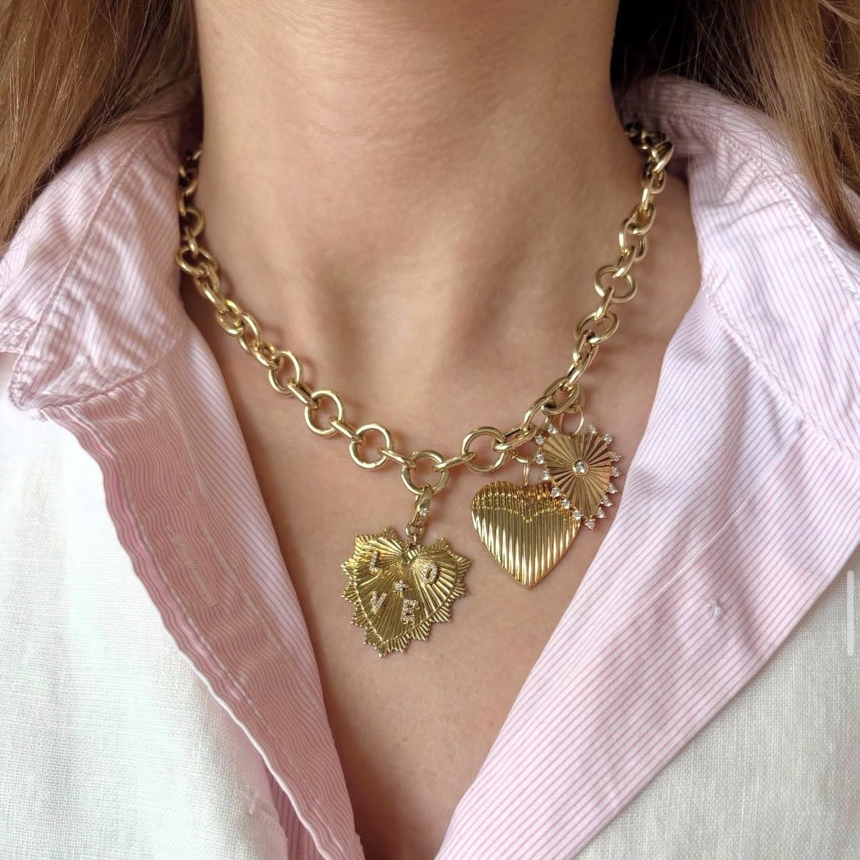 Chunky Circle Link Chain Necklace