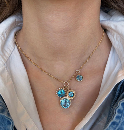 Blue Topaz Cascade Necklace