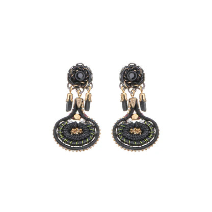 Gilded Black Earrings