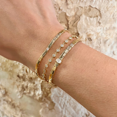 Diamond Station Tile Bracelet