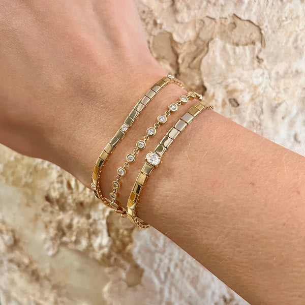 Diamond Station Tile Bracelet