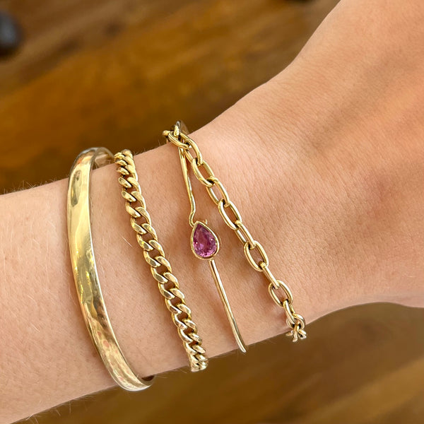 Pink Sapphire Bezel Bracelet