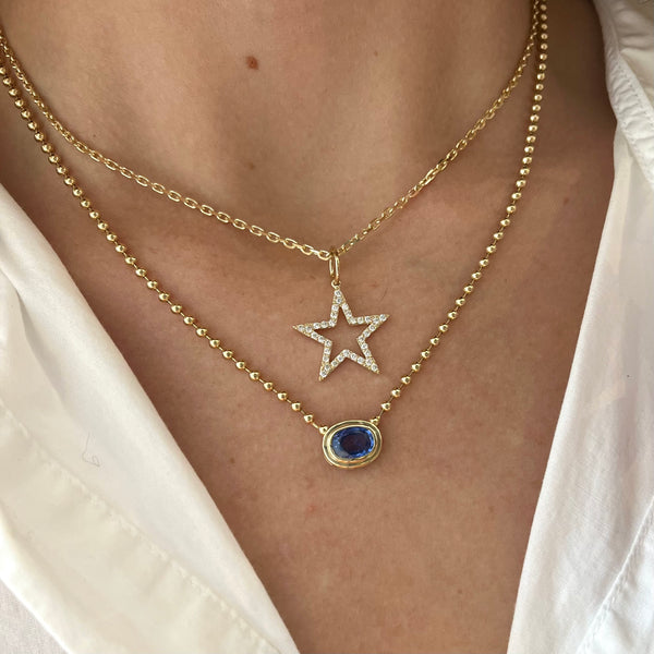 Open Diamond Star Pendant