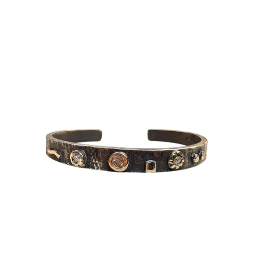 Oxidized Mixed Metal Cuff Bracelet