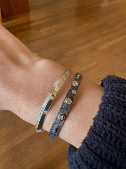 Oxidized Mixed Metal Cuff Bracelet