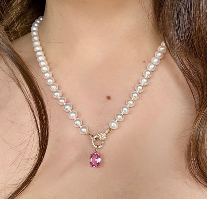 Mini Pink Topaz Pendant