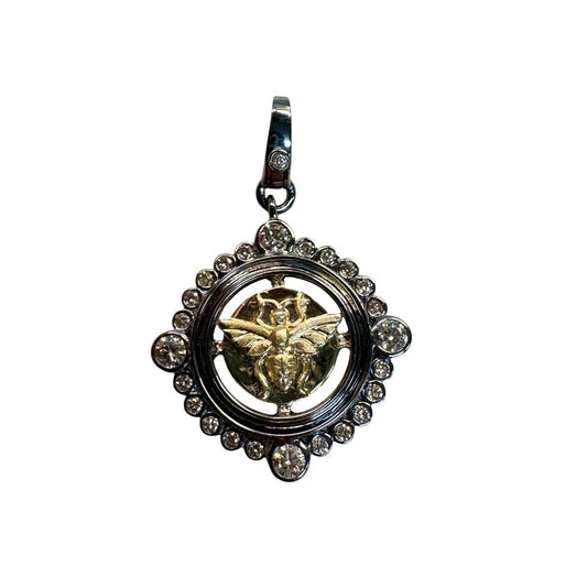 Mixed Metal Bee Pendant