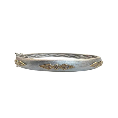 Mixed Metal Diamond Kite Hinge Bracelet