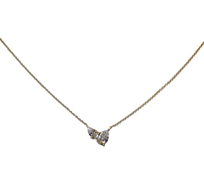 Double Pear Lab Diamond Necklace