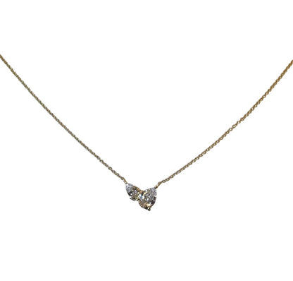 Double Pear Lab Diamond Necklace