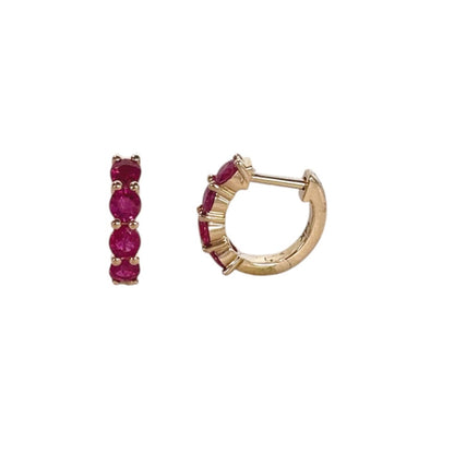 Gold Ruby Huggies