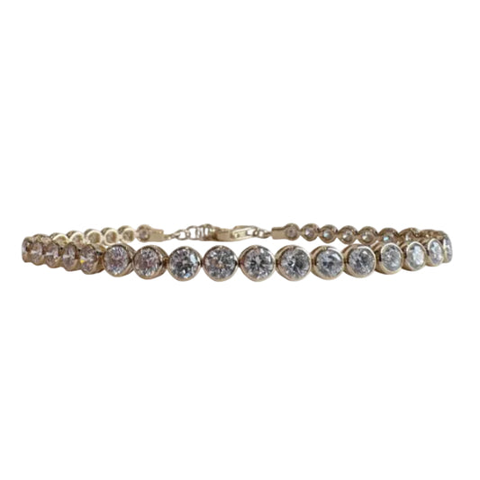 Bezel Set Lab Grown Diamond Tennis Bracelet