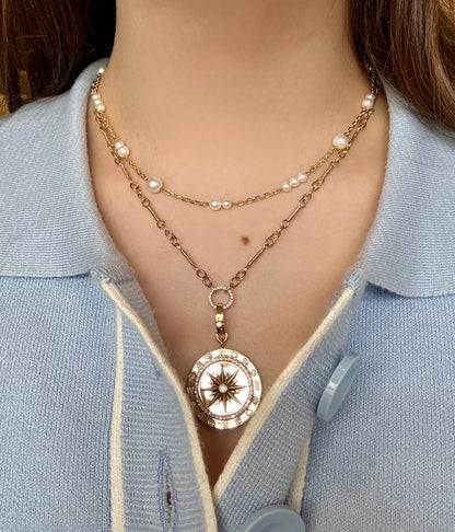 Diamond Circle Wire Wrapped Necklace