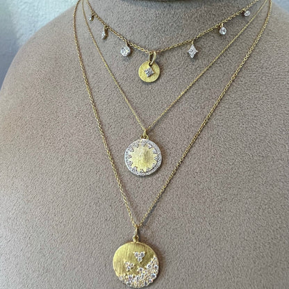 Provence Floating Charm Necklace with White Diamonds