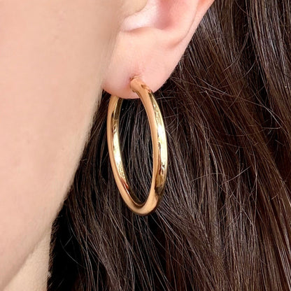 3mm Gold Hoops