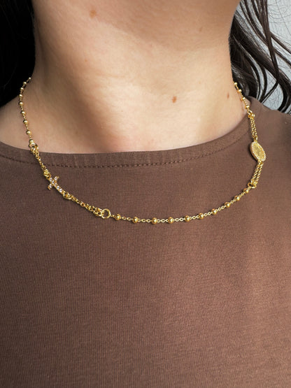 Vermeil Rosary Necklace