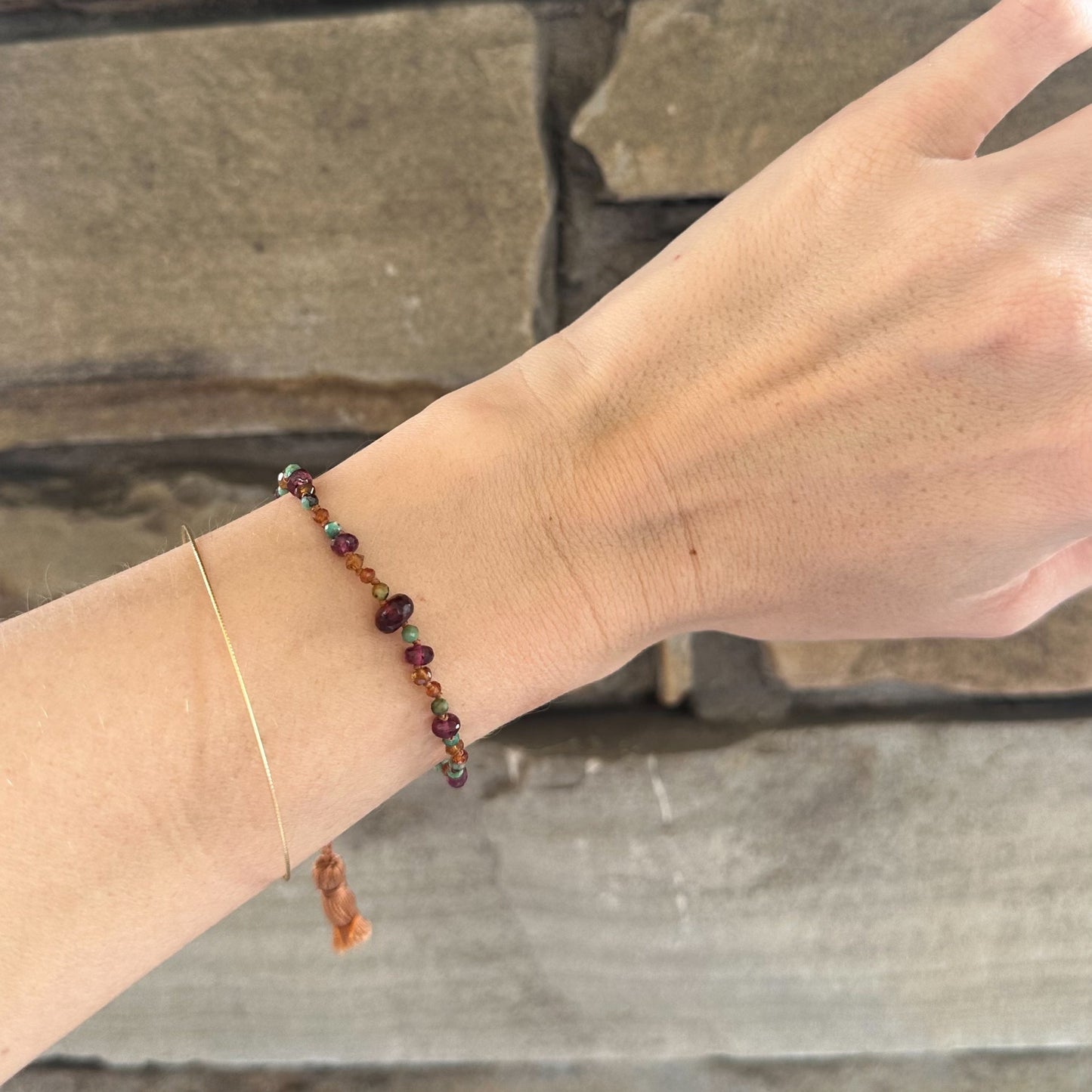 Mixed Gemstone Beaded Bracelet