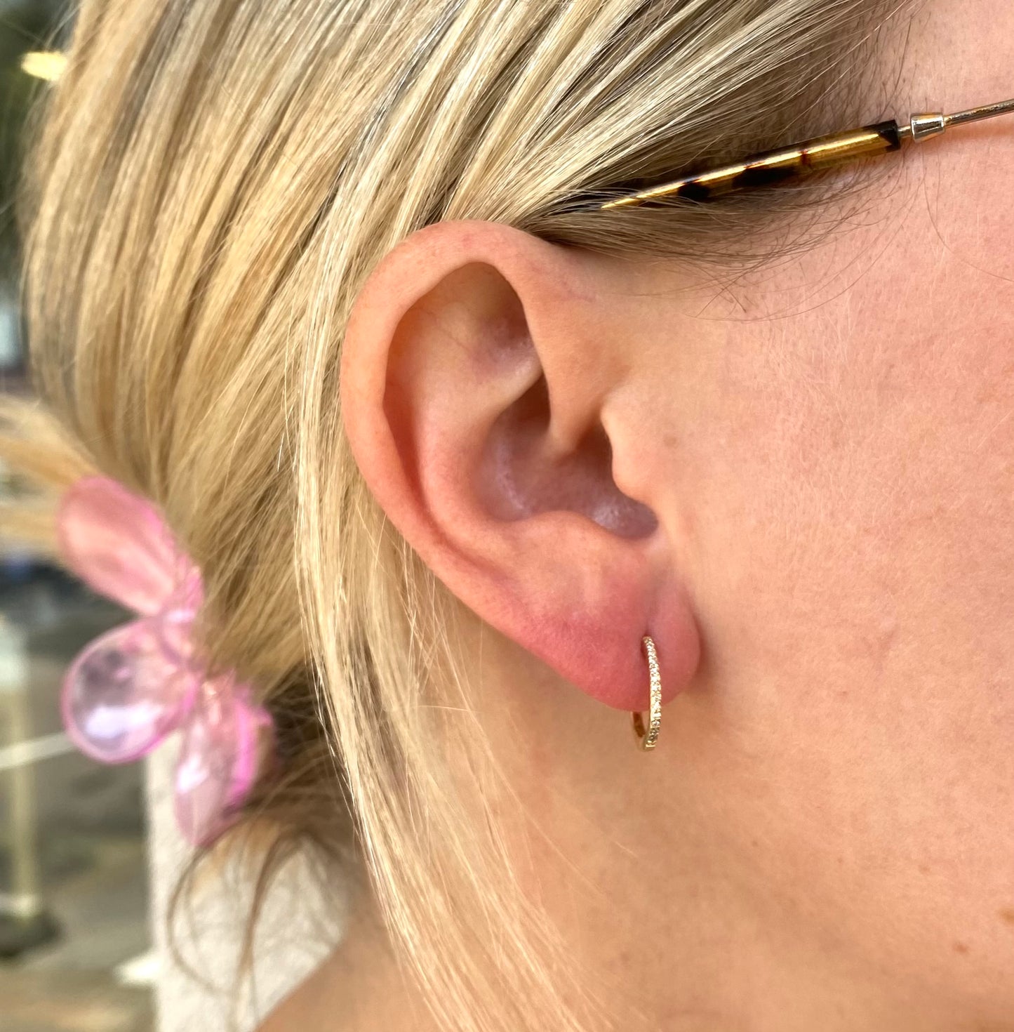 0.06 CTW Diamond Huggie Earrings