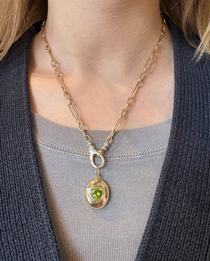 Peridot Heart Pendant