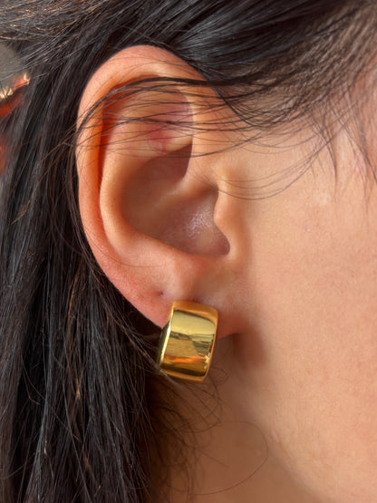 Chunky Gold Squared Hoops