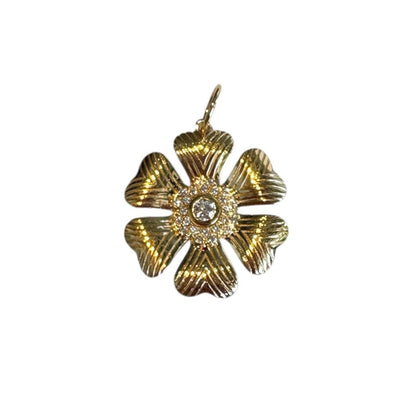 Diamond Flower Pendant